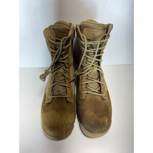 Bates E24802 Men’s 8” Zip Up Tactical Combat Boots Coyote Size 9.5 Leather Flaws